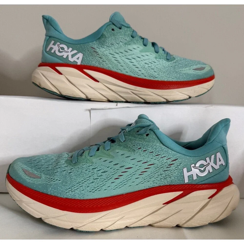 Hoka One One Clifton 8 Women's Size 8 B (Medium) Running Shoes Aqua